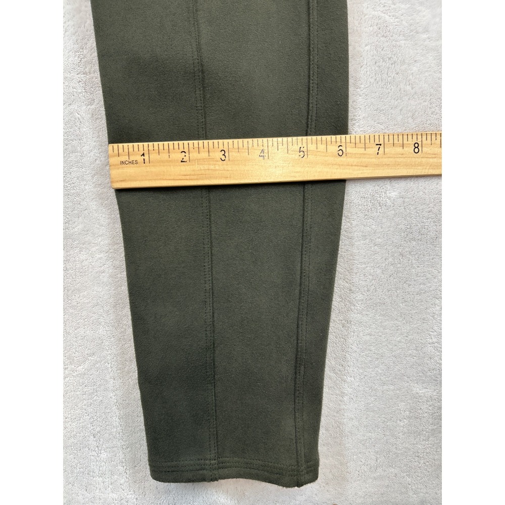 SPANX Leggings Women's Size‎ L Olive Green Faux Suede - Picture 8 of 8